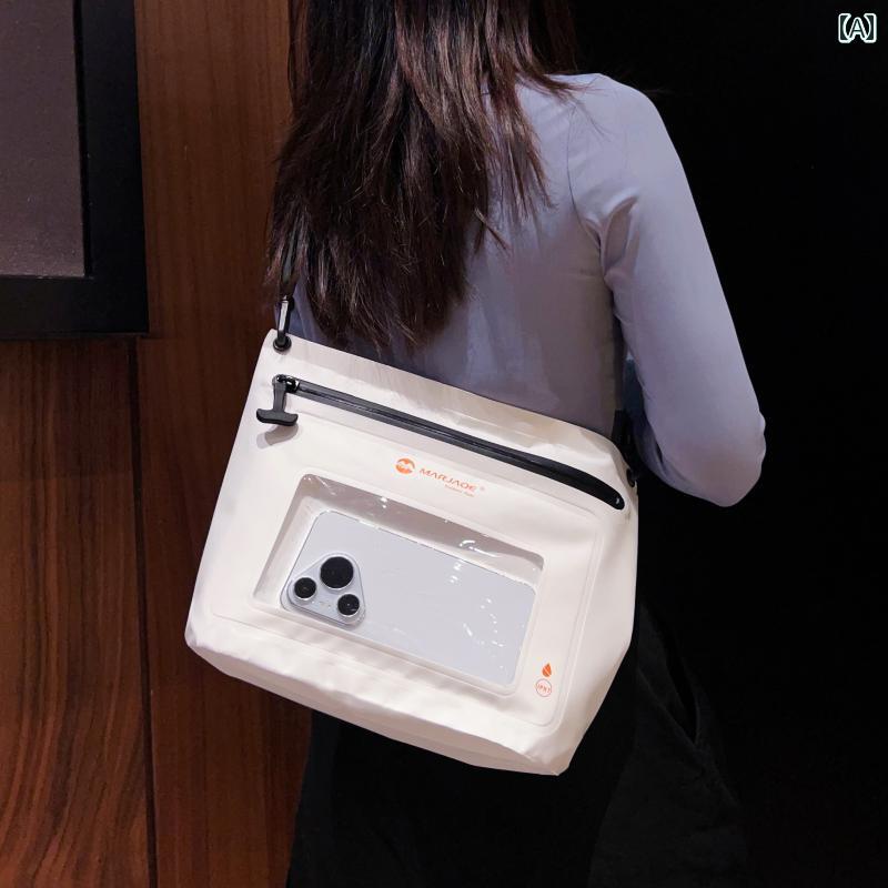 気密 ジッパー 防水 クロス ボディ 携帯電話 水泳 漂流 ビーチ シュノーケリング 乾 湿 分離 バッグ大..