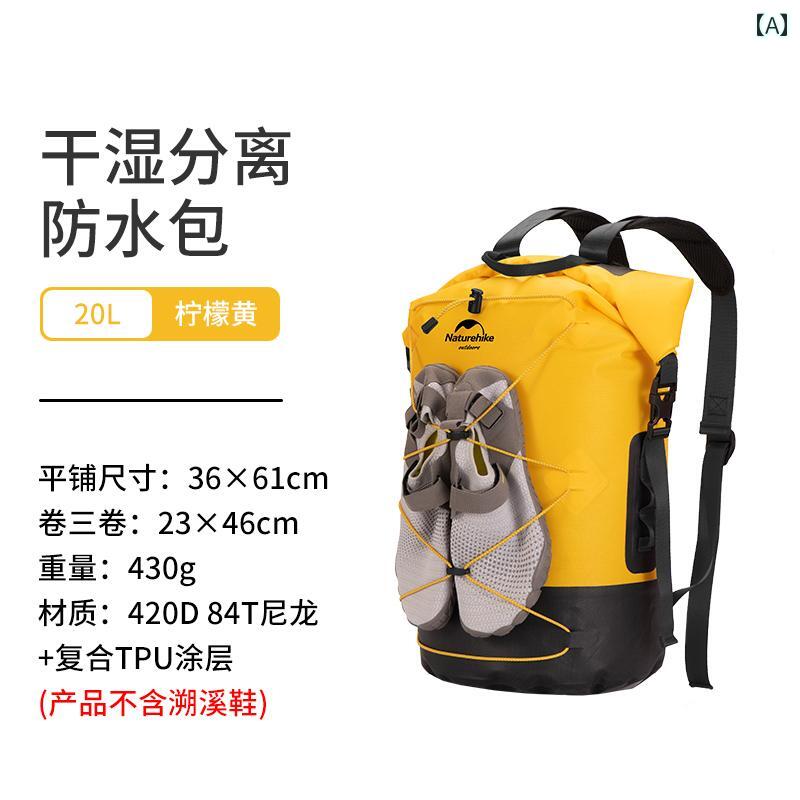 屋外での ダイビング シュノーケリング 水泳 ラフティングに 濡れた 部分と 乾いた 分けて 収納 NOKER ..