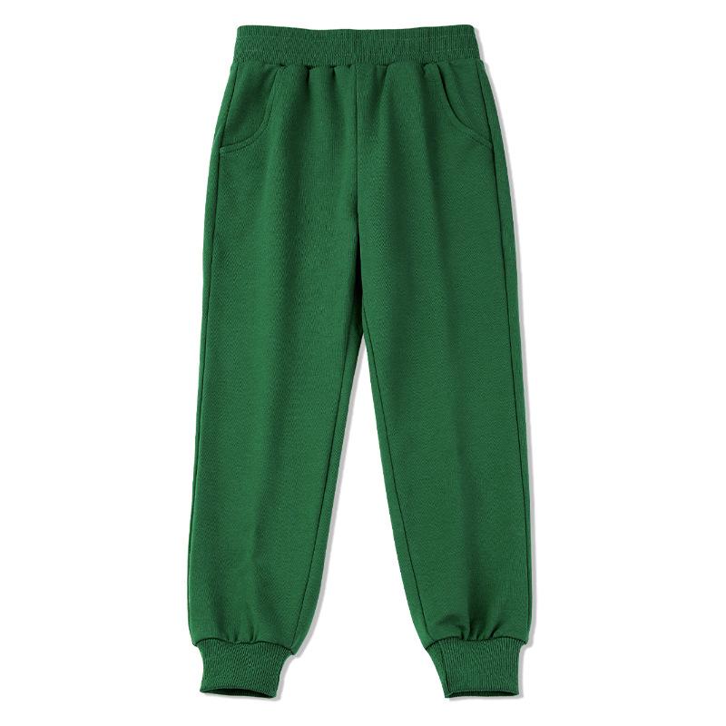 子供用パンツ 春秋 薄手 スポーツパンツ 裾絞り 中学生 高校生 墨グリーン 赤 ジャージパンツ