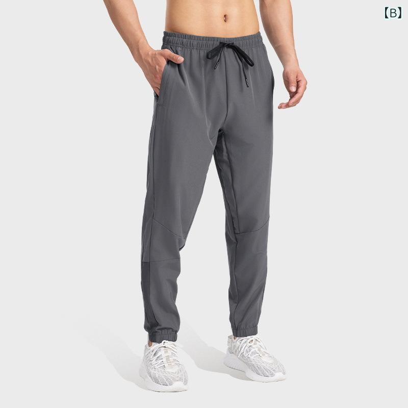 LINEAR shopのパンツ メンズ 男性用 接触冷感 速乾 運動パンツ ランニング トレーニング ロングパンツ 普段使い ルームウェア 伸縮性 ポリエステル ブラック グレー系 春夏(x2)｜アングル3