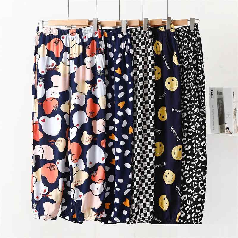 パジャマ レディース ルームパンツ 春夏 薄手 ゆったり 大きいサイズ 人造綿 部屋着 リラックスパンツ ..