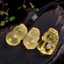 ネックレス メンズ レディース 黄水晶 貔貅 ペンダントトップ 水晶 彫刻 アニマルモチーフ お守り 開運 中華風 アクセサリー