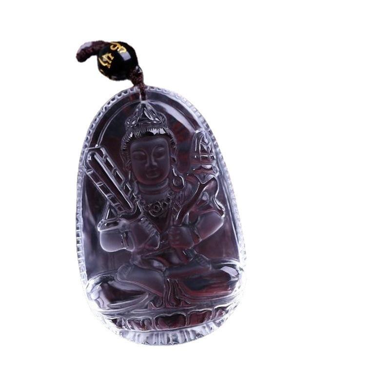 ネックレス レディース メンズ 水晶 十二支 干支 お守り ペンダント 守護神 仏像 仏様 アミュレット 縁起物 アクセサリー