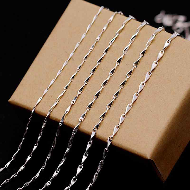 ネックレス S999 シルバー 999 男女兼用 瓜子チェーン ペンダントなし シンプル アクセサリー メンズ レディース ユニセックス 45cm