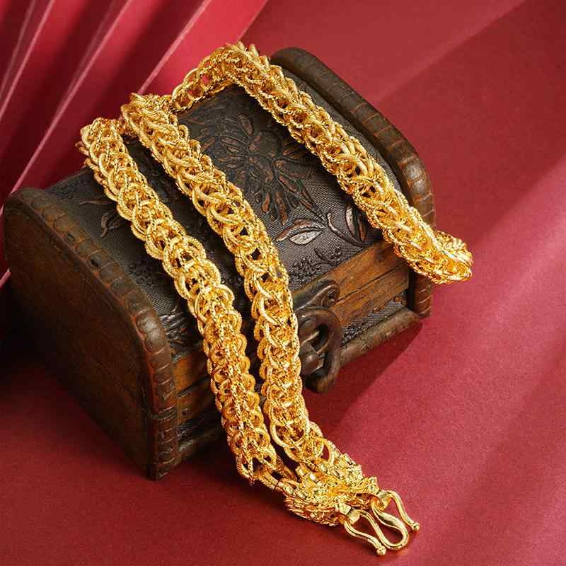 ネックレス メンズ 龍 ドラゴン 銅メッキ ゴールド 手作りアクセサリー ギフト 縁起物 ラッキーアイテム