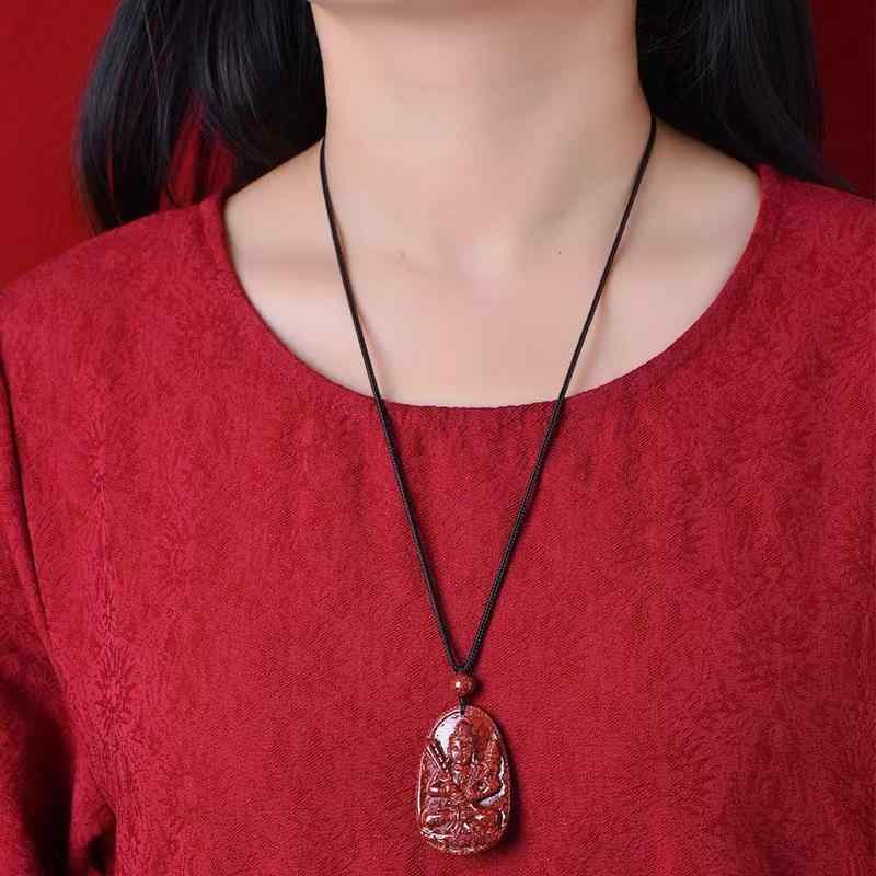 ネックレス レディース メンズ 干支 守護神 仏像 ペンダントトップ 朱砂 お守り アクセサリー パーツ