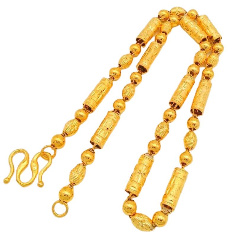 ネックレス メンズ 男性用 サージカルステンレス 竹 節 ゴールド 大ぶり ごつめ 60cm 70cm