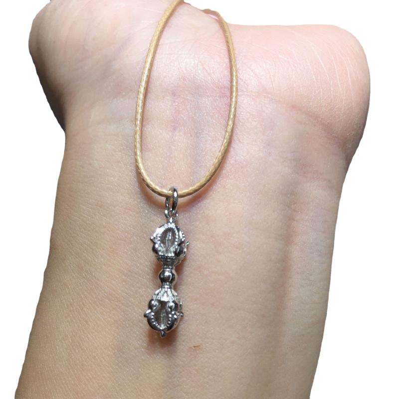 ネックレス メンズ 925シルバー 金剛杵 金剛橛 お守り ペンダント 幾何学模様 スタイル アフリカ 南米 東南アジア 北米 アジア 中東(x1...