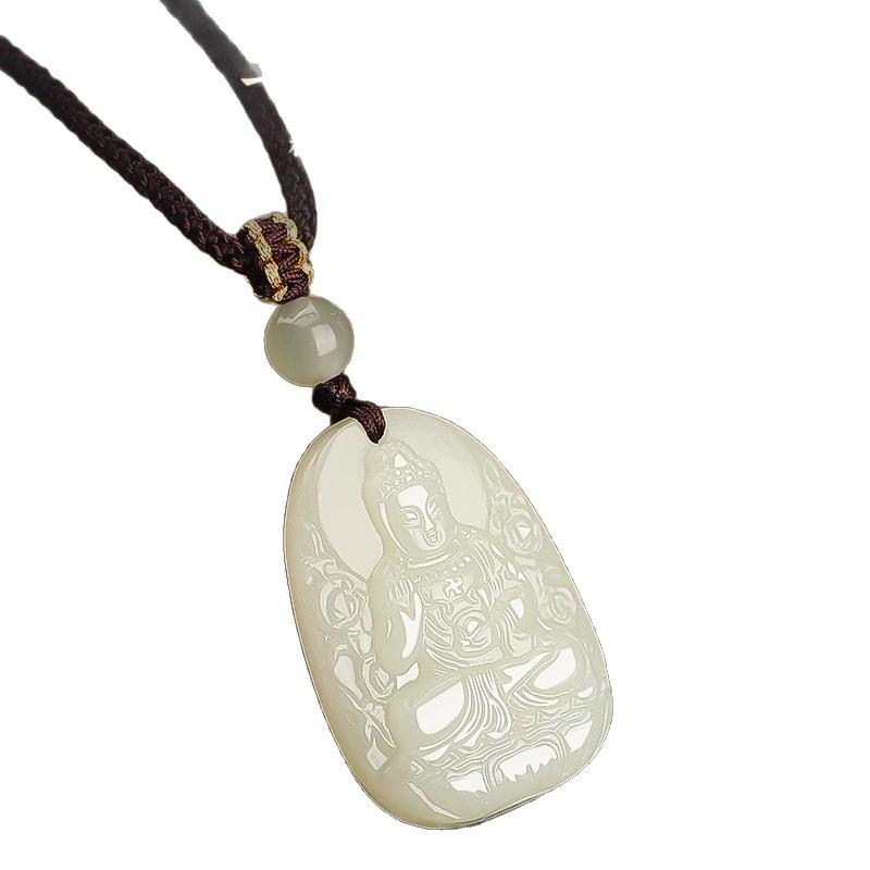 ネックレス レディース メンズ 和田玉 干支 守護本尊 仏像 ペンダント 文殊菩薩 普賢菩薩 観音菩薩 アミュレット アクセサリー