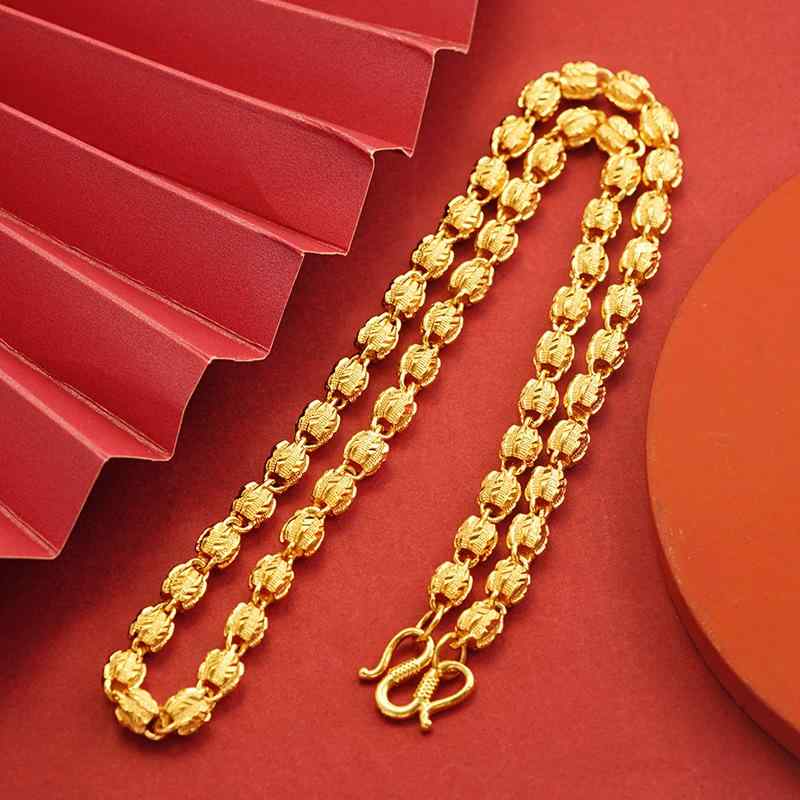 ネックレス メンズ 銅合金 桃核 ペンダント 粗めチェーン 個性的 アクセサリー 60cm 70cm