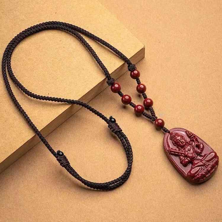 ネックレス レディース メンズ 干支守護本尊 仏像 兎 ジルコニア 紫金砂 アミュレット 貴州産 千手観音..