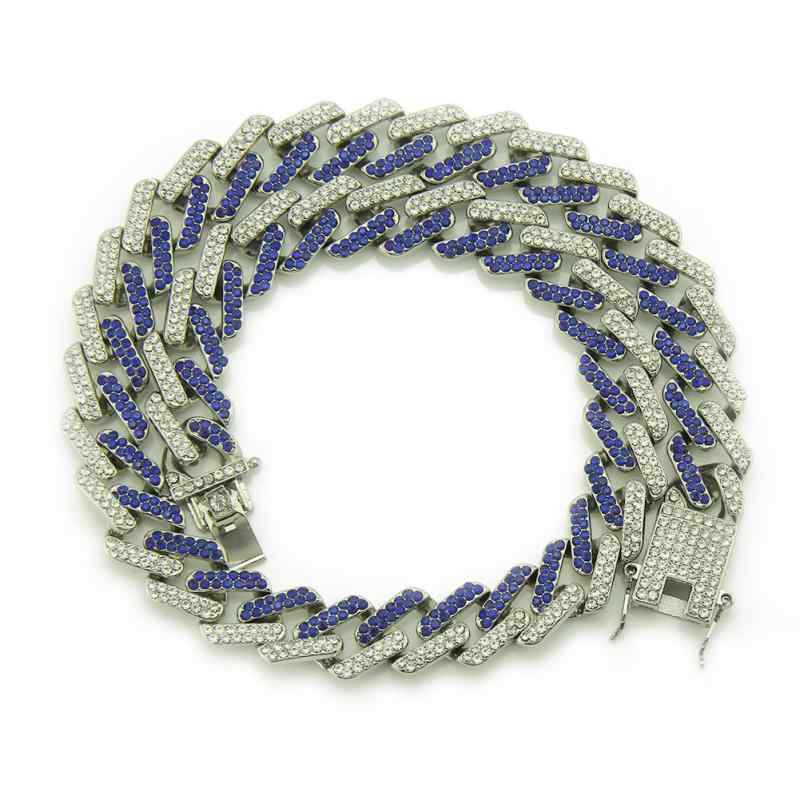 ネックレス メンズ キューバチェーン ゴールド シルバーカラー ラインストーン 幾何学模様 ペンダント ..