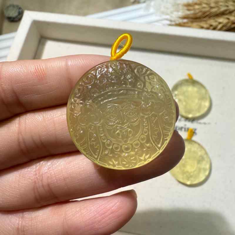 ネックレス レディース メンズ レモンイエロー ザキラ 円形 黄水晶 ペンダント アクセサリー ラッキー..