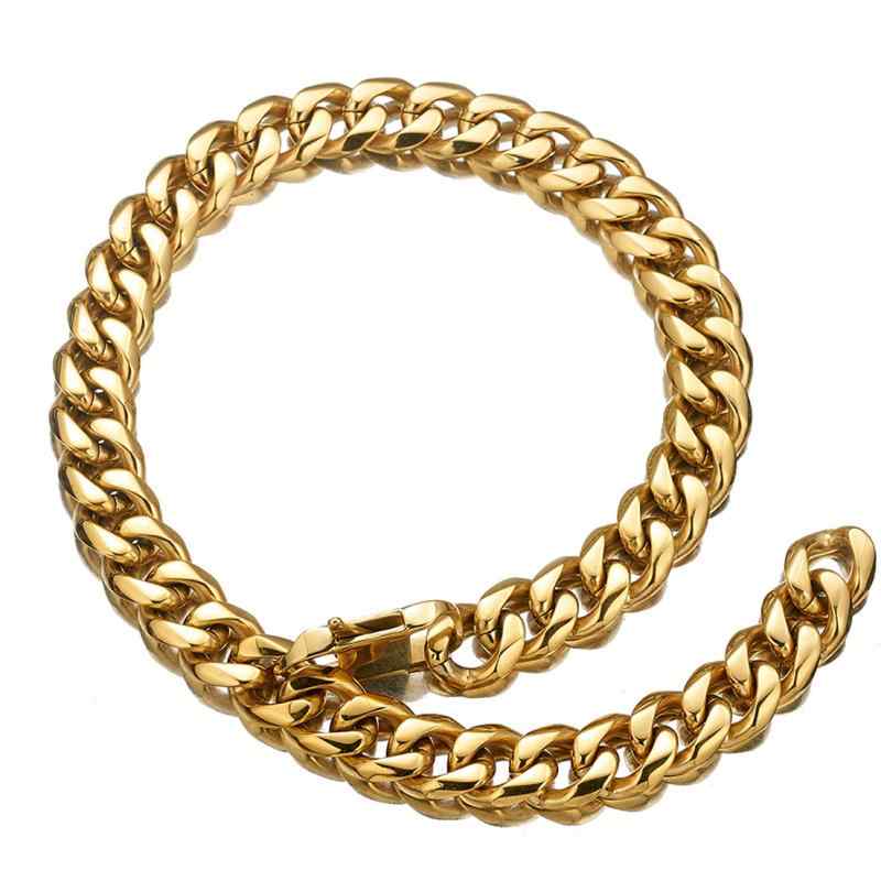 ネックレス メンズ チタン鋼 ステンレス 幾何学模様 スタイル ロック ヒップホップ 六面カット 鋼色 ゴールドカラー(x2)