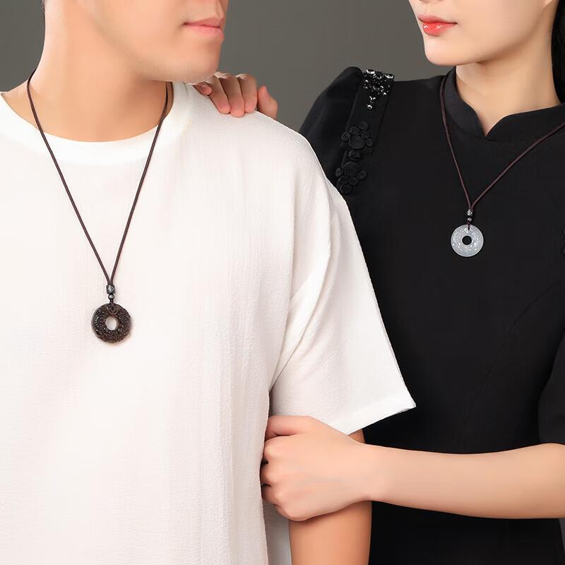 ネックレス メンズ レディース 黒曜石 貔貅 ペンダント お守り アクセサリー カップル ジェンダーレス 新中式 個性 ギフト 開運 ラッキーアイテム・素材: 黒曜石・デザイン: 幾何学型・加工方法: 研磨・カラー: 黒曜石・スタイル: 新...