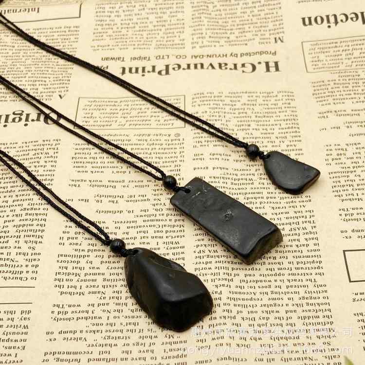 ネックレス メンズ レディース ロシア産 次石墨 ペンダント レトロ アンティーク風 チョーカー 5-10g 10-20g