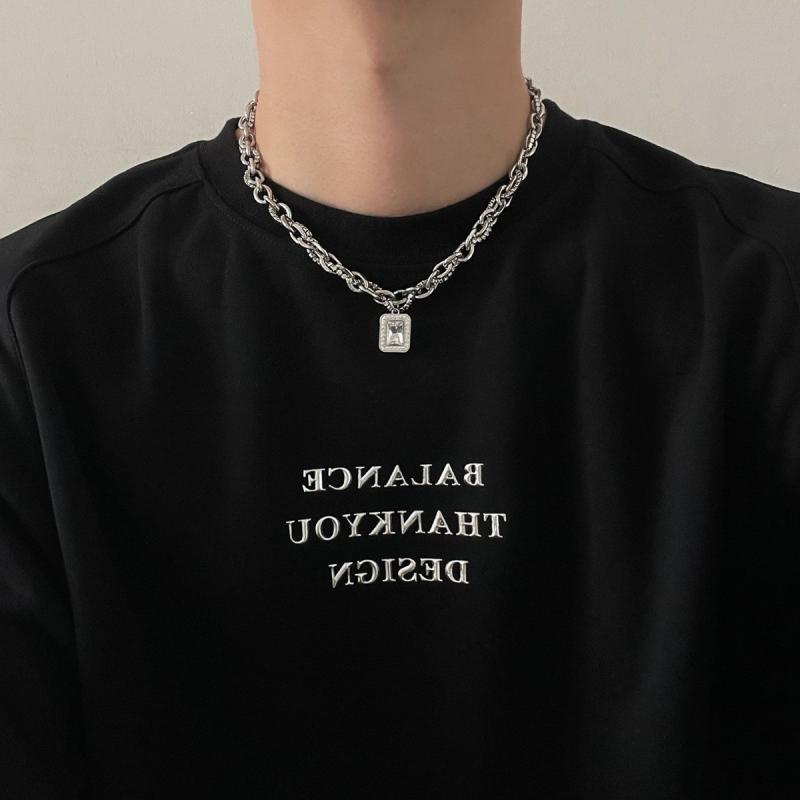 ネックレス メンズ レディース 氷砂糖風 ジルコニア 宝石 チタン鋼 チョーカー ヒップホップ 十字 クロ..