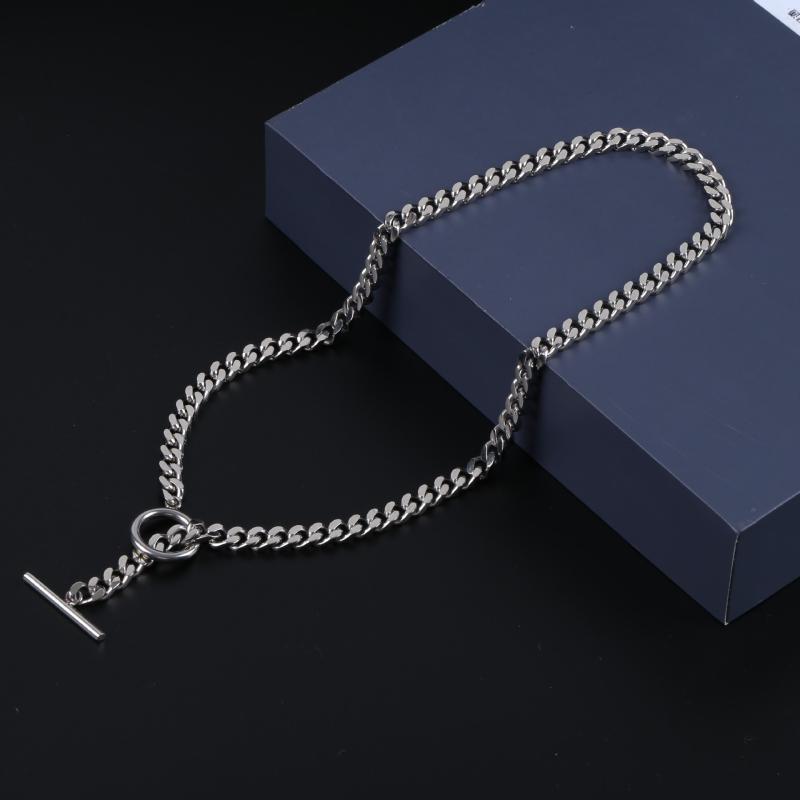 ネックレス メンズ レディース ステンレス 幾何学模様 ゴールド シルバー 喜平チェーン ヒップホップ ジュエリー アクセサリー スタイル 個性 幅6mm 長さ40cm 45cm