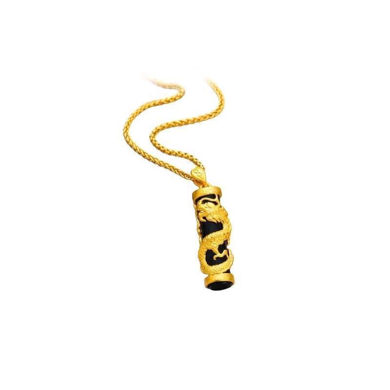 2個セットペンダント メンズ レディース ドラゴン 龍柱 和風 レトロ エスニック 真鍮 ネックレス アクセサリー ペンダントトップ ホワイト グリーン ブラック・素材: 銅・造型: 動物/十二支・カラー: ホワイト, グリーン, ブラック...