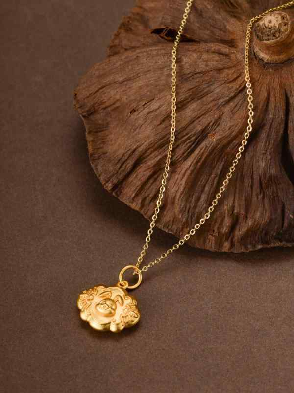 ペンダント レディース メンズ ネックレス 護符 長命鎖 福袋モチーフ アミュレット お守り 中華風 チャ..