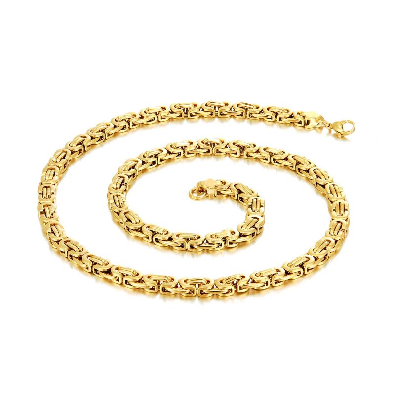 ネックレス メンズ レディース アクセサリー ステンレス U形 ペンダント チョーカー スタイリッシュ おしゃれ 電気メッキ加工 6mm 8mm(x2)