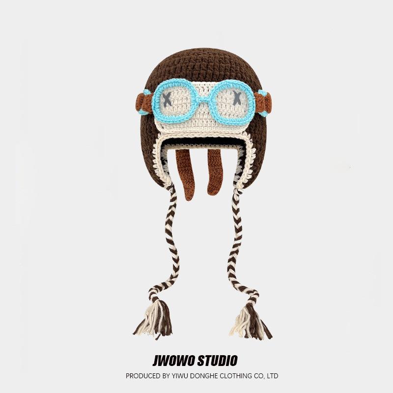 ニット帽 レディース かわいい 手編み 耳当て付き 帽子 メンズ ユニセックス 小顔効果 防寒 秋冬 カラ..