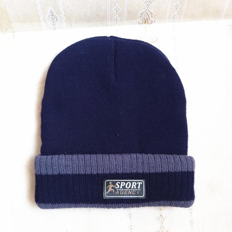 ニット帽 メンズ 男性用 秋冬 特厚 裏起毛 暖かい 防寒 帽子 ブラック ブルー(x10)