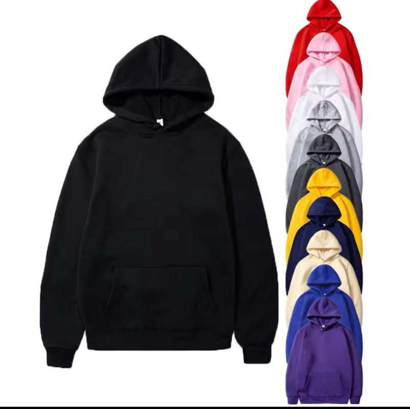 パーカー メンズ プルオーバー 長袖 無地 フード付き 普段使い スポーツ ウェア 春秋 ポリエステル ブラック ホワイト グレー レッド ピンク イエロー ブ...