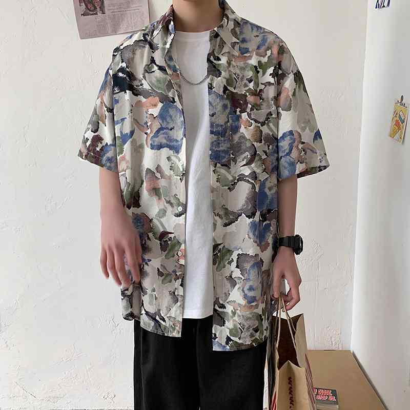 シャツ メンズ 男性用 半袖 アロハシャツ ボタニカル柄 レトロ ヴィンテージ風 ポリエステル ゆったりサイズ 普段使い リゾート 春夏・カテゴリ: シャツ・スタイル: カーディガン・袖丈: 半袖・柄: 花柄・厚さ: 薄手・素材: ポリエステル90%・カラー: 紺色.カーキ・サイズ展開: M.L.XL.2XL.3XL・対象年齢: 成人・性別: メンズ