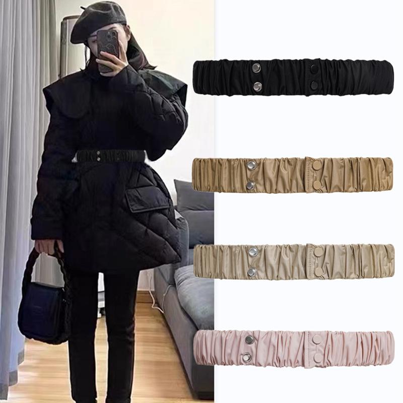 ベルト レディース 布製 ウエストマーク コルセット 伸縮性 ゴム 60-80cm ブラック ホワイト ピンク ベージュ カーキ グリーン ブラウ..