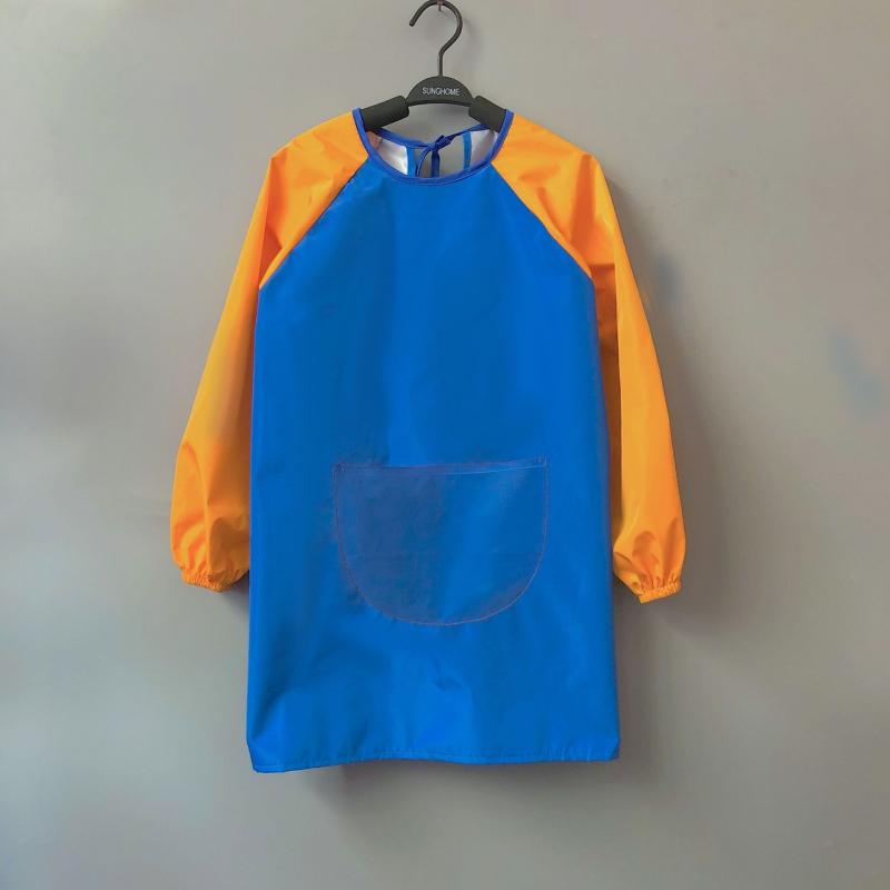 子供用エプロン キッズ ベビー 防水 撥水 防汚 長袖 食事用 遊び着 かわいい カートーン柄 90 100 110 120 130 140cm