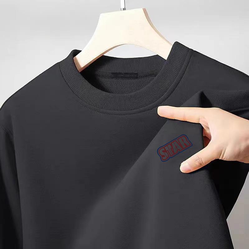 スウェット メンズ レディース 裏起毛 長袖 Tシャツ カットソー プルオーバー ラウンドネック プリント 薄手 ポリエステル ブラック 黒..