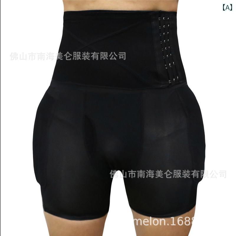 メンズ 高腰 ショートパンツ 補正下着 ガードル 腹部引き締め ヒップアップ ポリエステル ブラック 春夏 秋冬(x3)