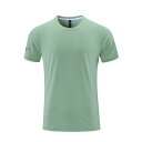 Tシャツ 男女兼用 速乾 スポーツ トップス 半袖 ラウンドネック 無地 接触冷感 トレーニング ランニング ウェア ブラック ホワイト グレー ブルー