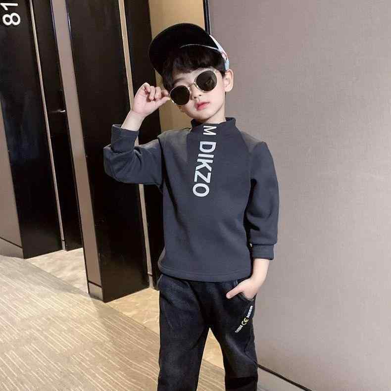 子供用トップス 男の子 長袖Tシャツ 裏起毛 秋冬 中厚手 防寒 普段着 部屋着 110cm 120cm 130cm 140cm 150cm 160cm 170cm・等級: B類・スタイル: 韓国版・対象シーズン: 冬.春.秋・対象性別: 男児・対象年齢: 中小サイズ (3～8歳.100～140cm)・フード: なし・袖丈: 長袖・柄: アルファベット・生地加工: 柔らか加工・実物写真: なし・在庫: あり・要素: アルファベット・メイン生地: ポリエステル・メイン生地の含有量: -・色: ライトブラウン.グレー.アプリコット.ブラック.ホワイト・対応身長: 110cm.120cm.130cm.140cm.150cm.160cm.170cm