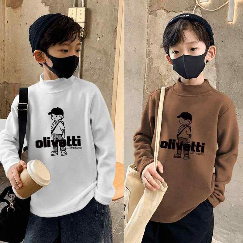 Tシャツ キッズ 男の子 裏起毛 カットソー 長袖 トップス モックネック 無地 あったか インナー 秋冬 90cm 100cm 110cm 120cm 130cm 140cm 150cm 160cm 170cm