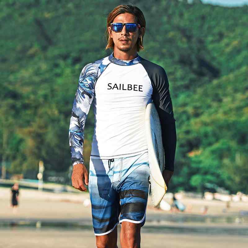 水着 メンズ 長袖 ラッシュガード セパレート UVカット 紫外線対策 日焼け防止 速乾性 サーフィン ダイビング スイミング フィットネス ランニング サイクル アウトドア 春夏(x2)