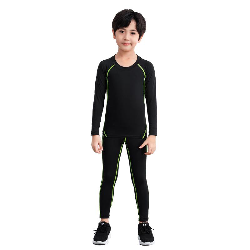 キッズ ボーイズ トレーニングウェア 上下セット 秋冬 スポーツウェア 吸湿速乾 コンプレッションウェ..