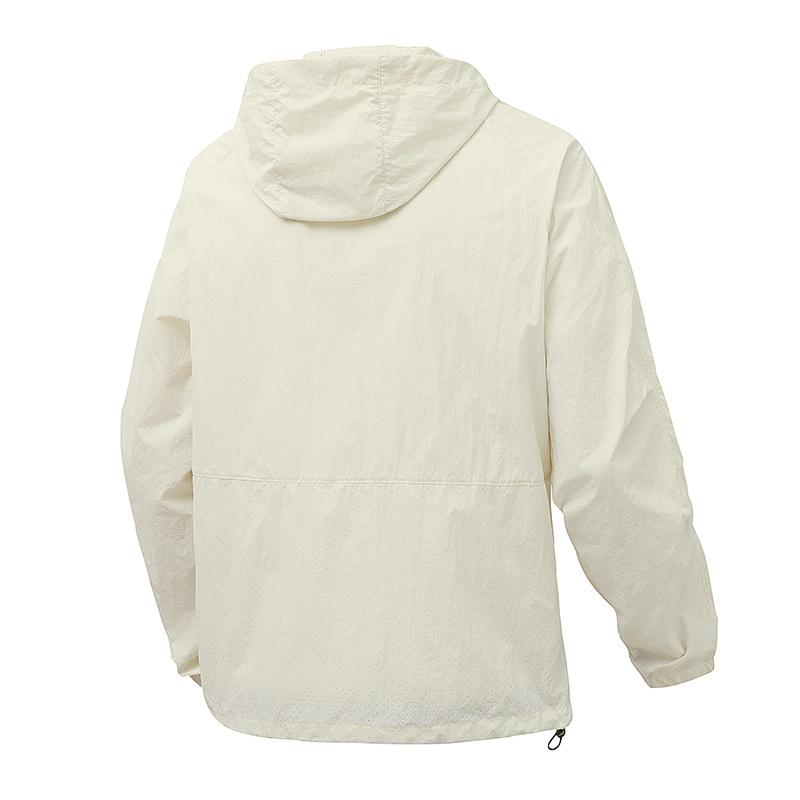 Rain Wear - マウンテンパーカー メンズ UVカット 速乾 撥水 薄手 アウトドア 登山 春夏 ライトグレー