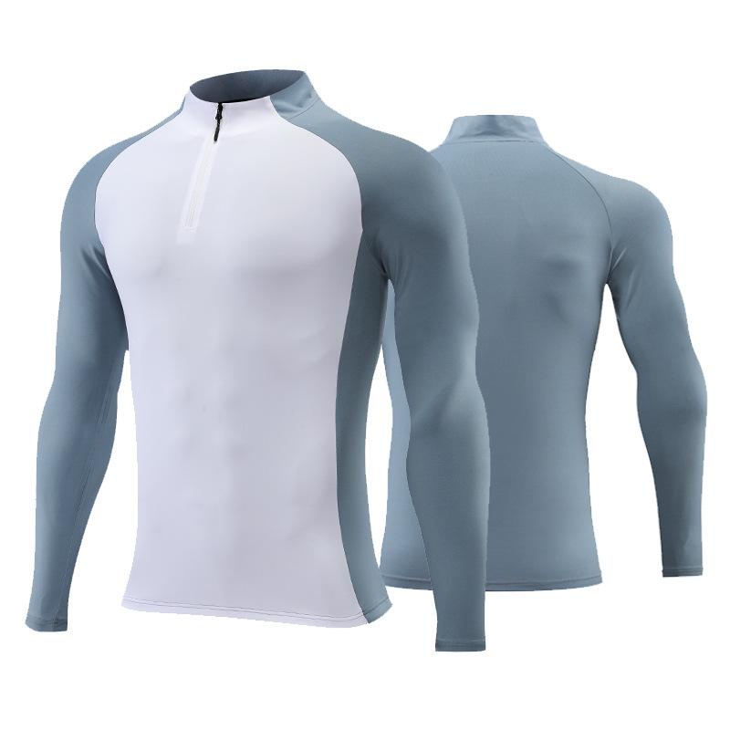 Tシャツ メンズ 男性用 秋冬 スポーツ トレーニング ウェア 長袖 高弾性 吸湿速乾 ハーフジップ ランニング 立襟 ポリエステル 白 藍 灰 黒・カテゴリ: Tシャツ・柄: 配色・対象: 成人・対象性別: 男性・スタイル: スポーツカジュアル・ネックライン: スタンドカラー・袖丈: 長袖・素材: 化繊混紡・生地: ポリエステル繊維 92%・用途: ランニング.スポーツ.サイクリング・カラー: 白/青.青/灰.灰/黒・サイズ: M.L.XL.XXL.XXXL
