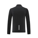 Tシャツ メンズ 男性用 スポーツウェア 長袖 秋冬 立襟 ハーフジップ 無地 接触冷感 伸縮性 ランニング トレーニング(x2)