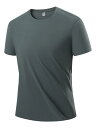 Tシャツ メンズ レディース 男女兼用 半袖 接触冷感 吸湿速乾 ポリエステル 無地 スポーツ トレーニング ランニング ジョギング ウェア 部屋着 ルームウェ...