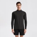 Tシャツ メンズ 男性用 長袖 ハーフジップ ストライプ柄 ビジネス 豪華感 トップス カットソー 秋冬 スポーツ アウトドア 普段使い ポリエステル混紡 ブラ...