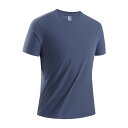 Tシャツ メンズ 男性用 アウトドア ラウンドネック 接触冷感 吸湿速乾 半袖 スポーツウェア トレーニングウェア ランニングウェア 桑野緑 静謐ブルー 基礎ブ...