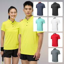 ポロシャツ 男女兼用 ランニング トレーニング Tシャツ 半袖 スポーツウェア テニス ゴルフ ウェア 接触冷感 吸湿速乾 伸縮性 ホワイト ブラック ネイビー...