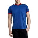 Tシャツ 男性用 サッカー ランニング バドミントン 吸汗速乾 通気性 半袖 スポーツ 黄色 グリーン ホワイト ブルー レッド ポリエステル(x2)