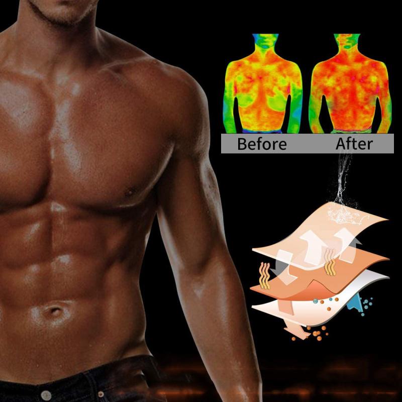 タンクトップ メンズ 男性用 サウナスーツ 腹筋 補正下着 ウエストシェイパー ネオプレン 発汗 ダイエット ブラック 黒 グレー(x2)