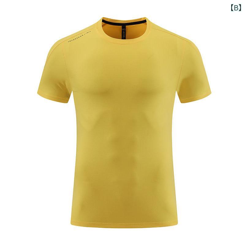 Tシャツ メンズ 男性用 接触冷感 スポーツウェア 半袖 速乾性 トレーニングウェア ...