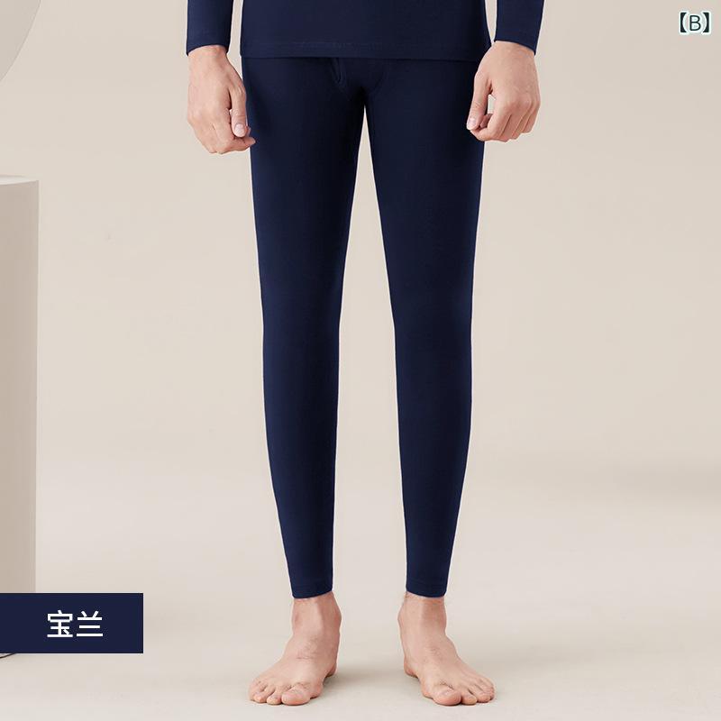 LINEAR shopの肌着 メンズ 保温インナー 上下セット 綿混紡 薄手 クルーネック 長袖Tシャツ 長ズボン 普段使い 部屋着 秋冬 あったか｜アングル3