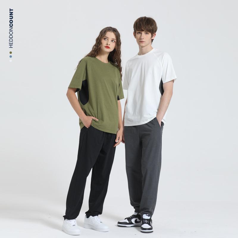 Tシャツ メンズ 男性用 スポーツTシャツ 速乾性 運動着 ランニング トレーニング ウェア ゆったり ポリエステル 草緑 彩色 ブルー ホワイト